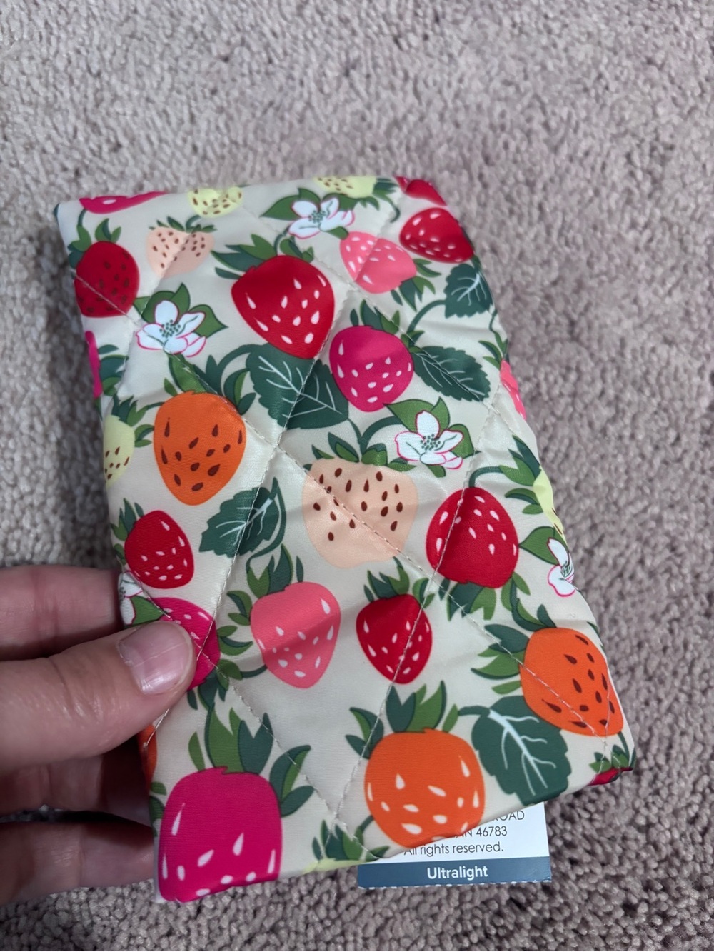 Vera Bradley Strawberry Quilted Double Sunglasses Holder